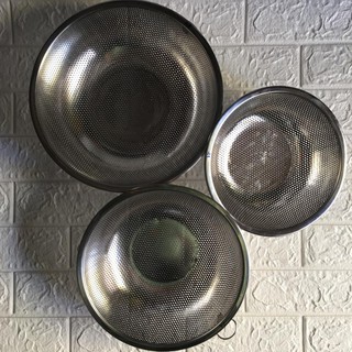 Bộ 2 Rổ lưới Inox Inovi. Kích thước 21-24-27-30cm