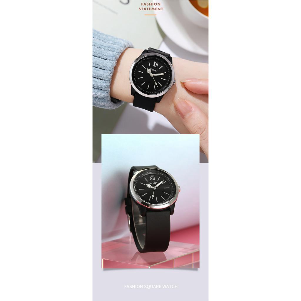 SKMEI Đồng Hồ Quartz Dây Da PU Chống Thấm Nước Thiết Kế Đơn Giản Sang Trọng Cho Nữ