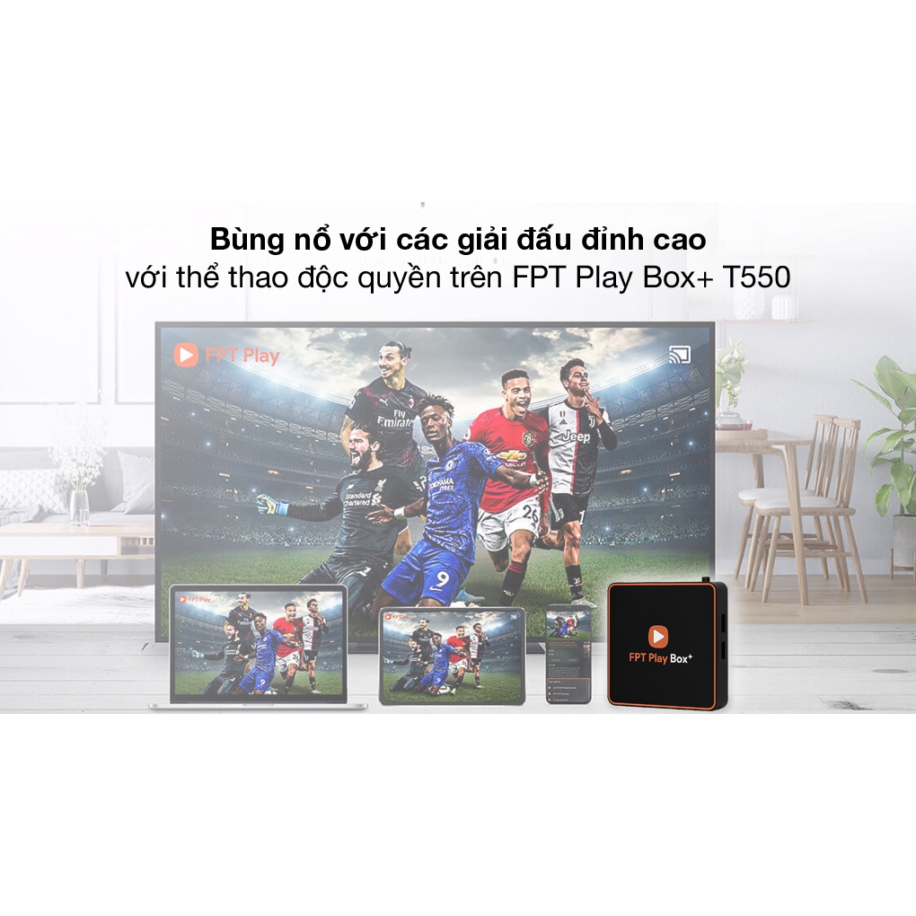 Đầu FPT Play Box+ T550 - Cấu hình mạnh mẽ, điều khiển giọng nói thông minh - hàng chính hãng 2021