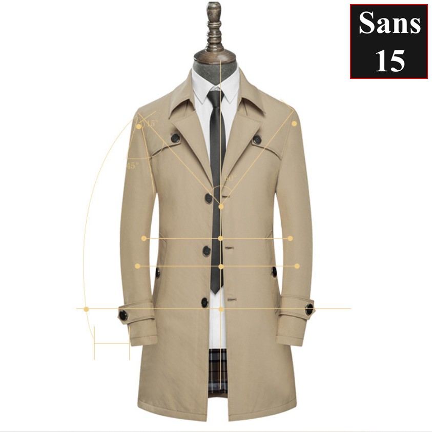 Áo khoác blazer nam kaki Sans15 măng tô hàn quốc mangto dáng vừa big size to cỡ ...