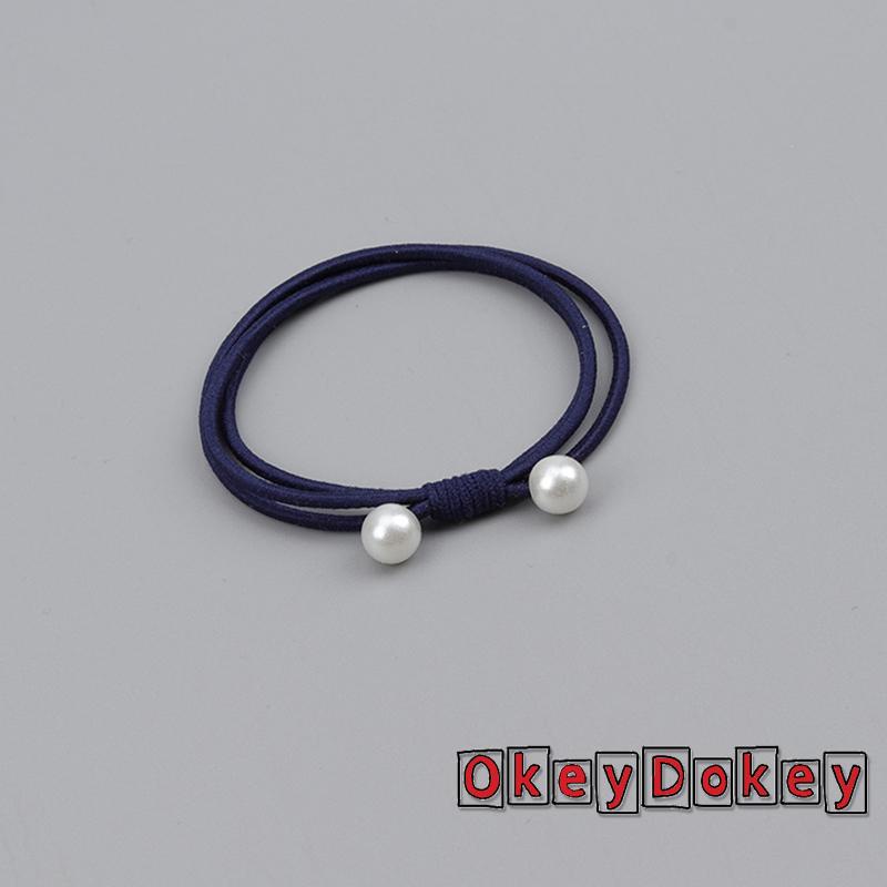 Dây buộc tóc màu trơn bằng nylon co giãn tốt siêu mềm mại xinh xắn cho nữ