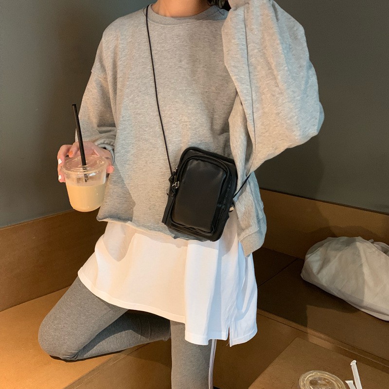 IELGY Túi Đeo Chéo IELGY Rút Dây Mini Đơn Giản Cá Tính Thời Trang Cho Nữ