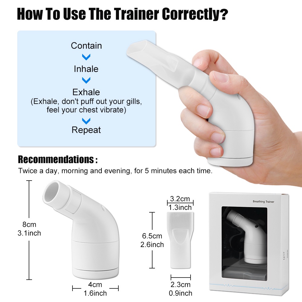 Dụng cụ hỗ trợ tập thở SALORIE kiểu dáng chuyên dụng