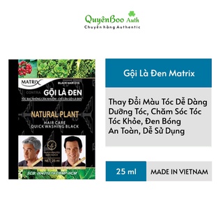 Dầu gội là đen tóc - gội là đen matrix - le.cosmetics - dầu gội phủ bạc tóc hộp 10 gói