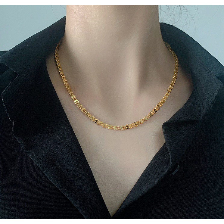 TT6587 - Dây chuyền titan đuôi phụng (màu vàng) - cam kết không đen