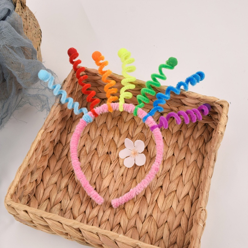 Flgo Băng Đô Xoắn Ốc Mỏng Họa Tiết Vui Nhộn Cho Bé Gái