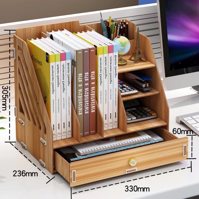 [ Hàng order 5 ngày] kệ gỗ để sách tiện lợi