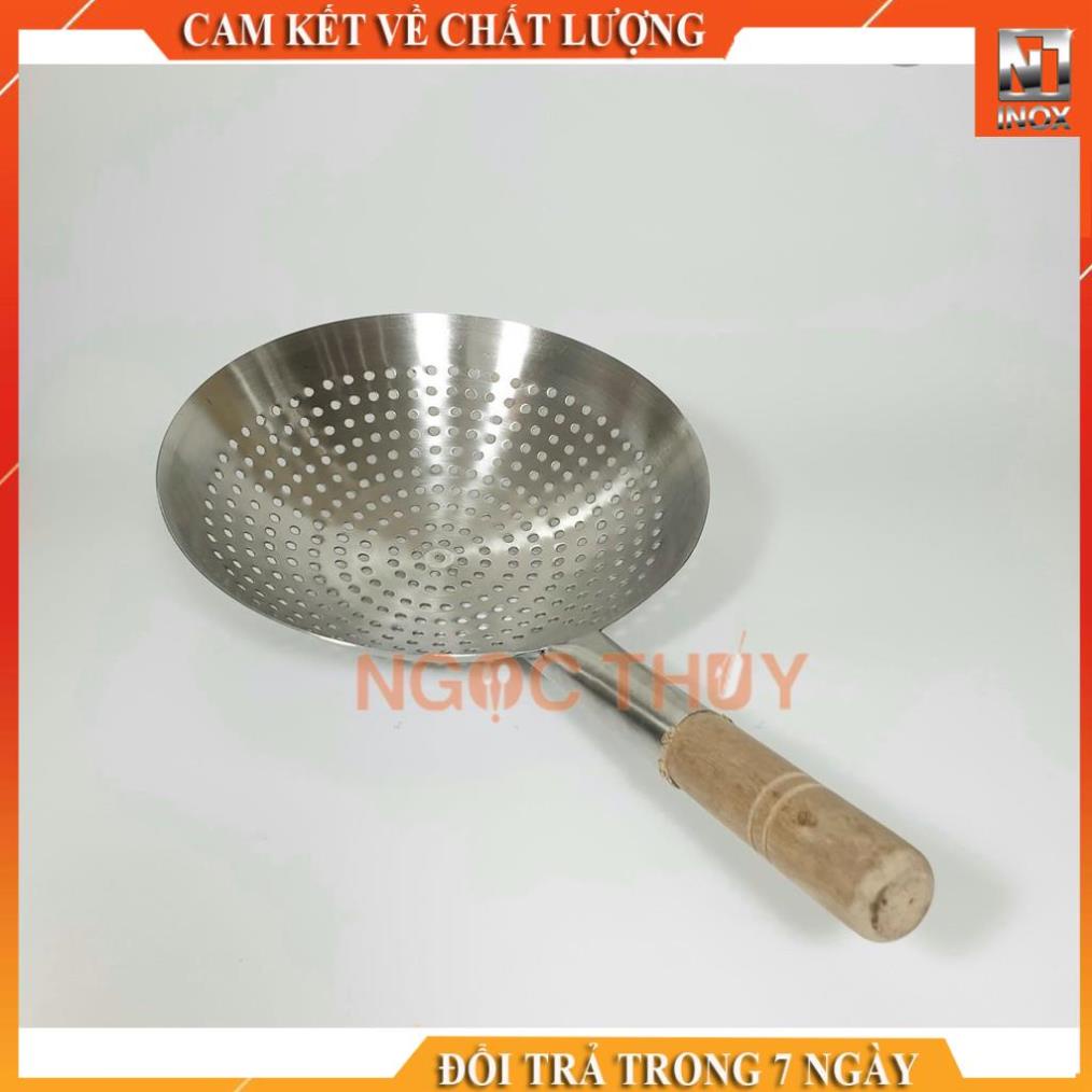 Vợt vớt xương inox cán gỗ