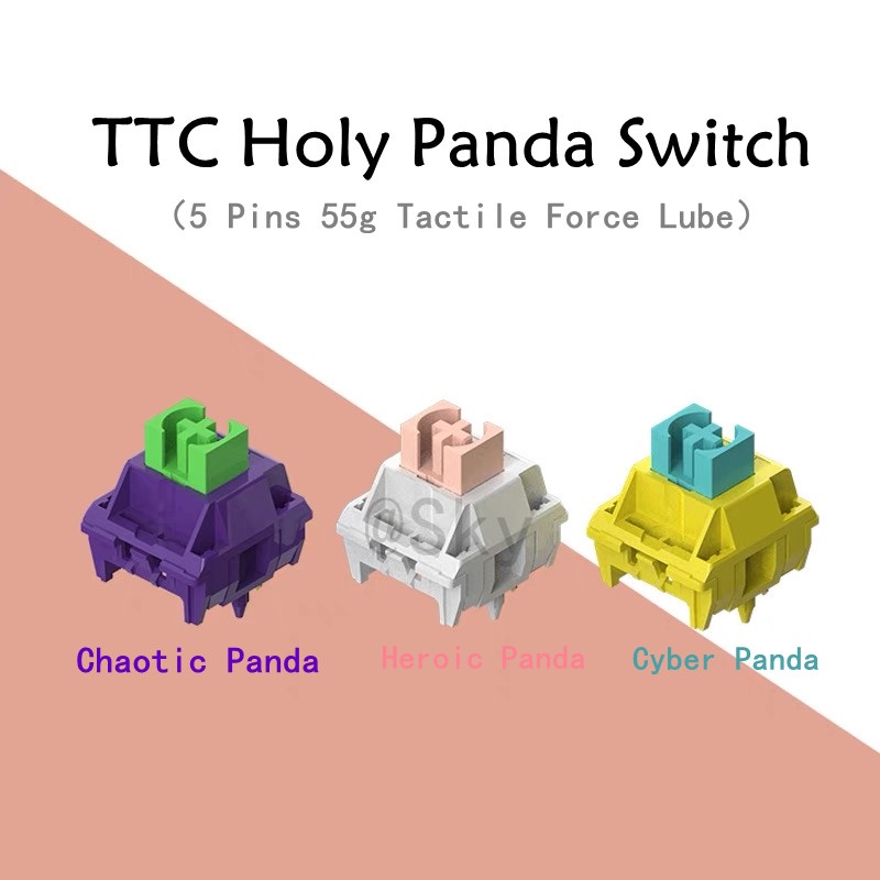 Công Tắc Cho Bàn Phím Cơ 5 Pins 55g Màu Vàng/Hồng