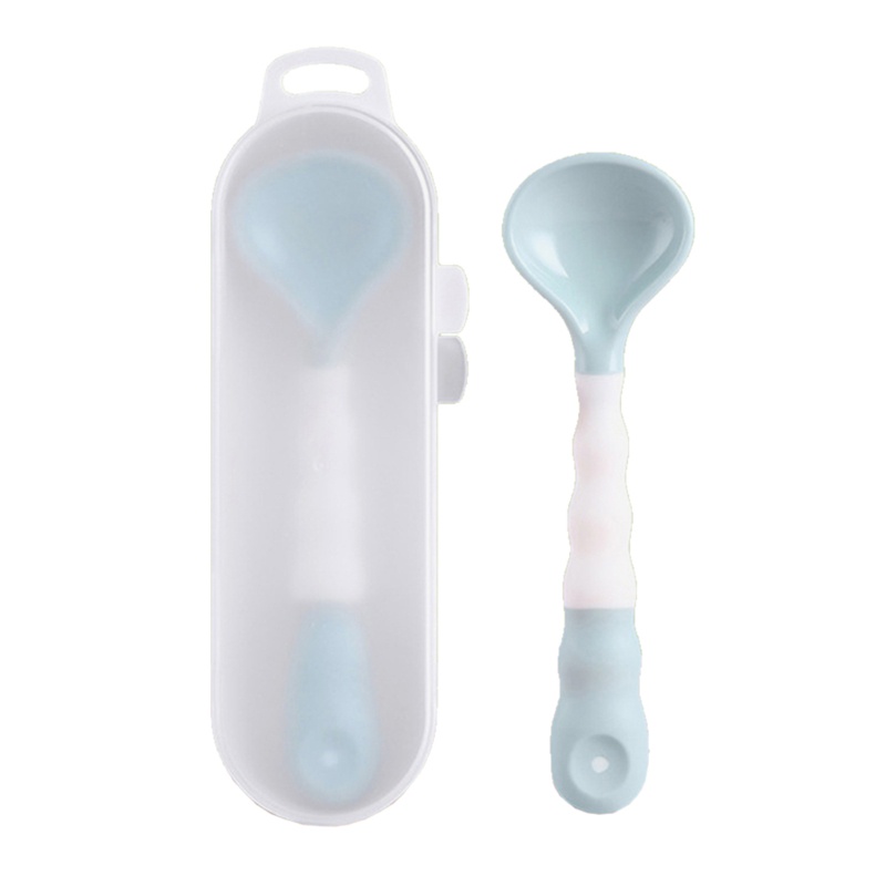 Muỗng Tập Ăn Silicone Uốn Cong Không BPA Cho Bé Sơ Sinh
