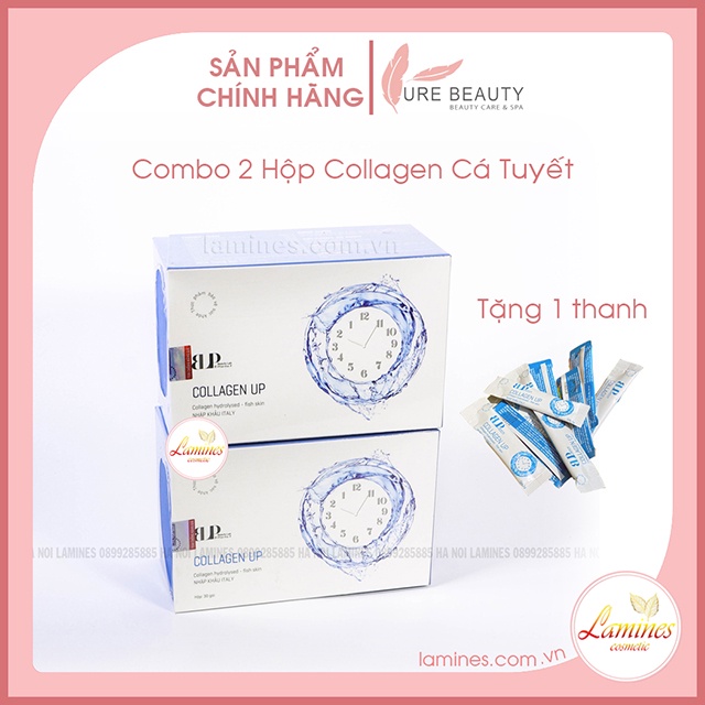 Combo 2 Hộp Collagen Cá Tuyết, Collagen Up BP Beauty Lab Pharma P, PureBeauty 30 gói/tháng