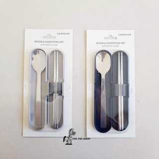 Bộ muỗng đũa Locknlock inox kèm hộp nhựa nhỏ gọn HPL105