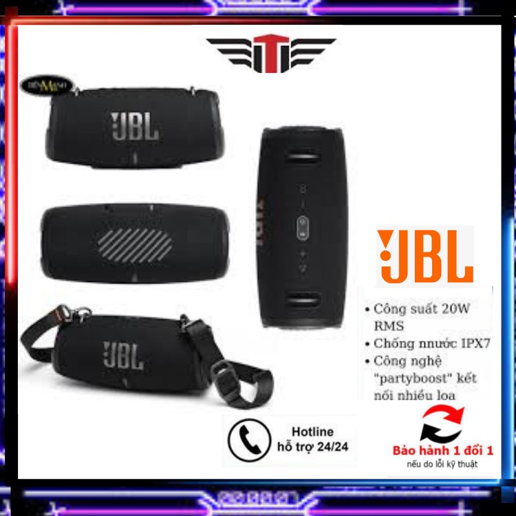 💞Loa Bluetooth JBL Xtreme-3 💞 Hàng Cao Cấp Âm Thanh Đỉnh Super Bass-Công Suất 20w-Pin khủng Nghe Nhạc 6h Bảo Hành 6T