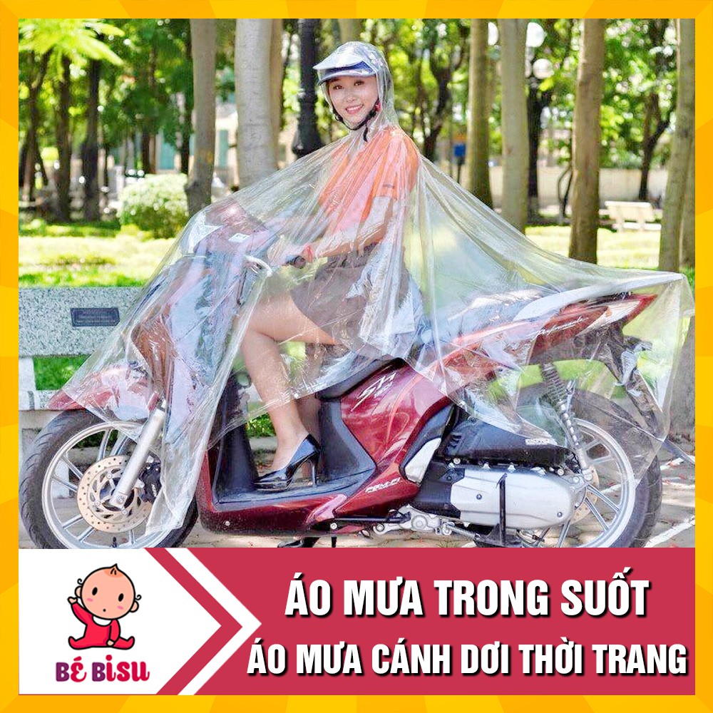 Áo mưa trong suốt thời trang loại to, đẹp , dày dặn ( 1 đầu và 2 đầu )