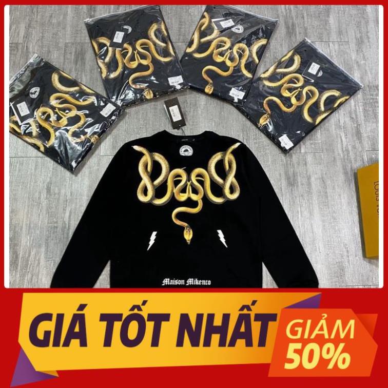 áo phông nam tay dài không cổ chất nỷ bông dày cực ấm-áo phông nam quản châu Mikemco in hình con rắn cực đẹp Đẹp