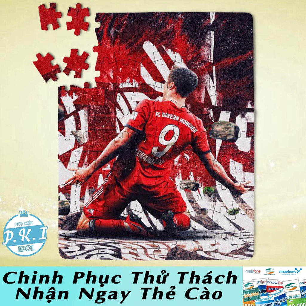 HÀNG XUẤT KHẨU - Jigsaw Puzzle Robert Lewandowski - Tặng Thẻ Cào Cho Ai Xếp Được