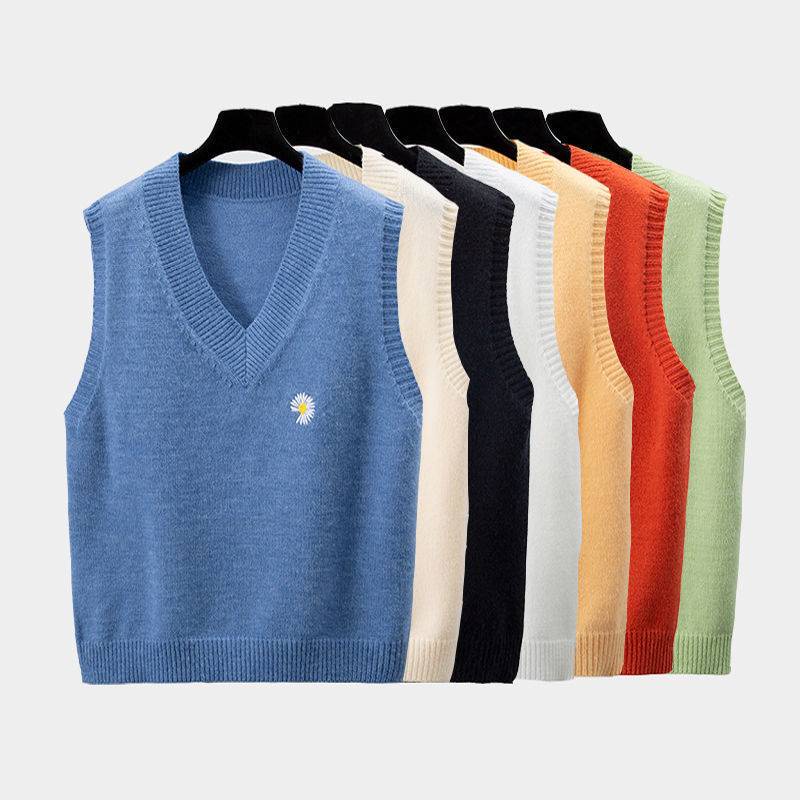 Áo Sweater Sát Nách Cổ Chữ V Dáng Ôm Ngắn Thời Trang Thu Đông 2019 Cho Nữ