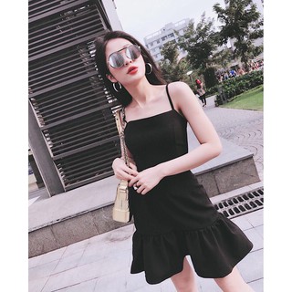 Đầm 2 dây bèo lai d3137115