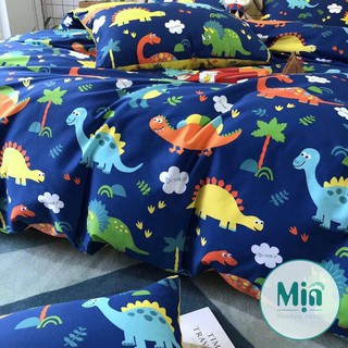 Set chăn ga poly cotton khủng long mẫu mới về (kèm ảnh thật)
