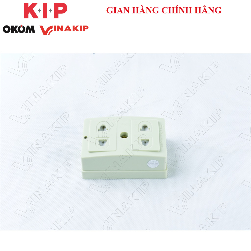 Ổ cắm VINAKIP 2 ngả đa năng kiểu 2 k2 10A 250V