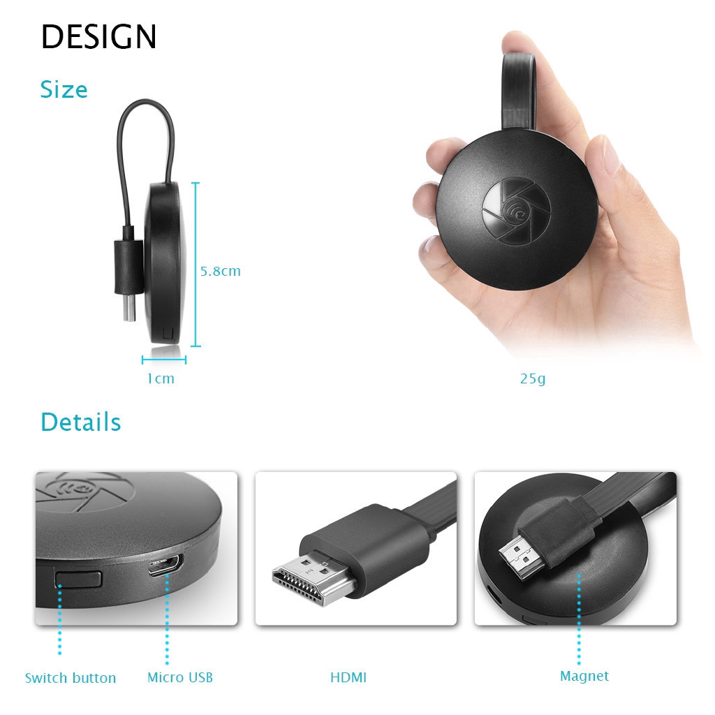 Thiết Bị Chia Sẻ Hình Ảnh Không Dây Mirascreen G2 Tv Hỗ Trợ Hdmi Cho Ios Android 2020