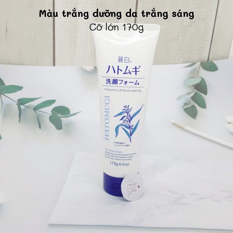 [CHÍNH HÃNG 100%] Sữa rửa mặt trắng da Hatomugi Cleansing Foam hạt Ý Dĩ - Cho làn da sạch, dưỡng trắng căng mịn màng