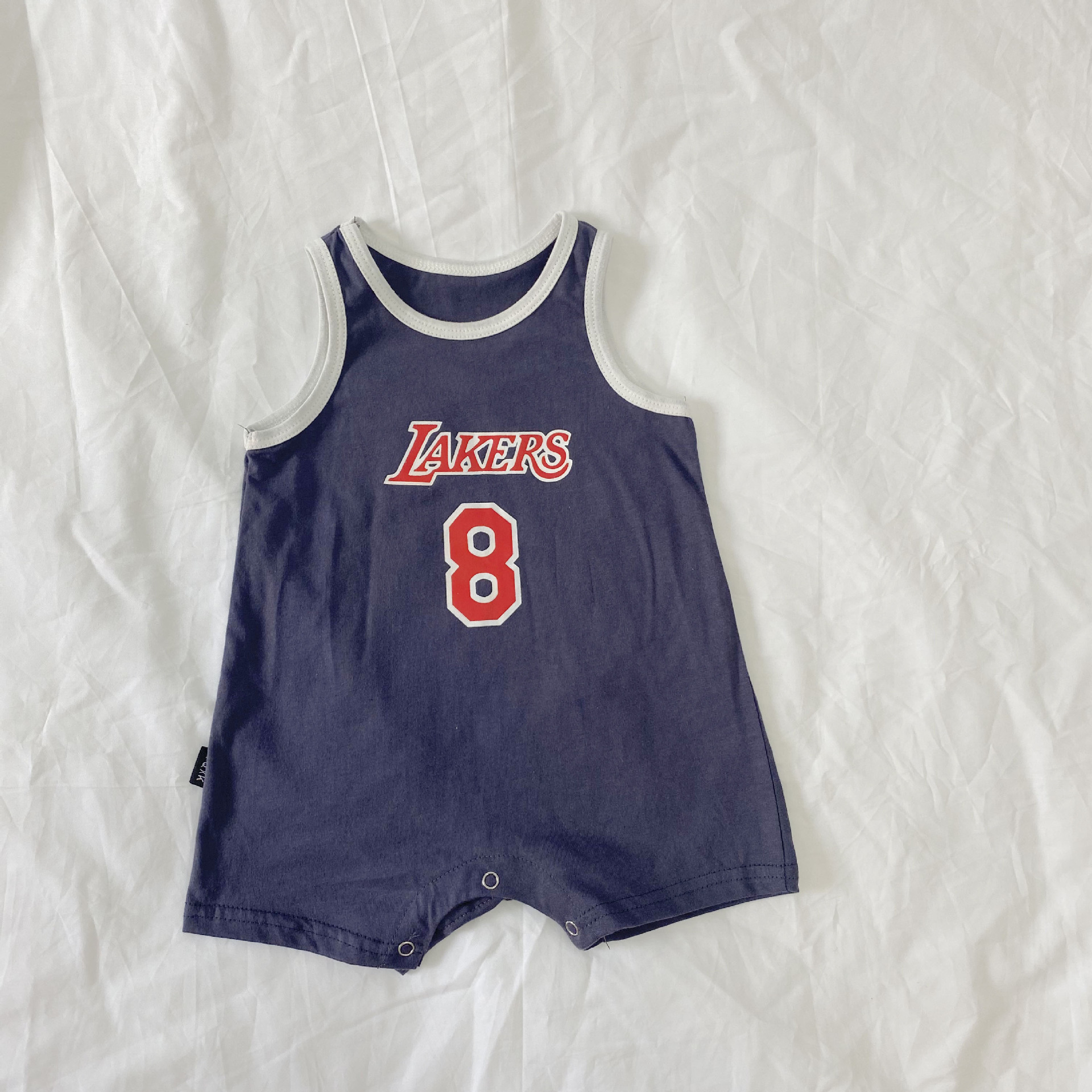 Newborn Baby Lakers Kobe Sleeveless Romper Summer NBA Children's Jersey