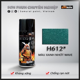 COMBO Sơn Samurai màu xanh nhớt H612 gồm 4 chai đủ quy trình độ bền cao, đẹp (Lót 2K04- Nền 124 - Màu H612 - Bóng 2K01)