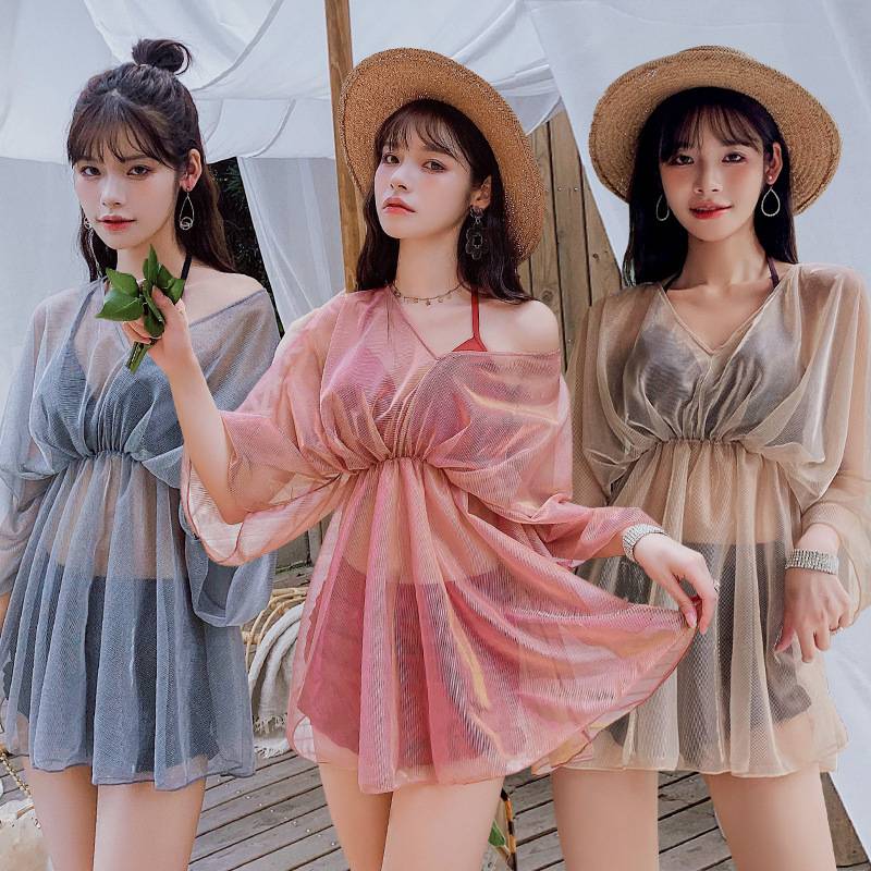 Đồ bơi gợi cảm, đồ bơi nữ, áo tắm mỏng thu thập bãi biển, đồ bơi ba mảnh ống thép | BigBuy360 - bigbuy360.vn