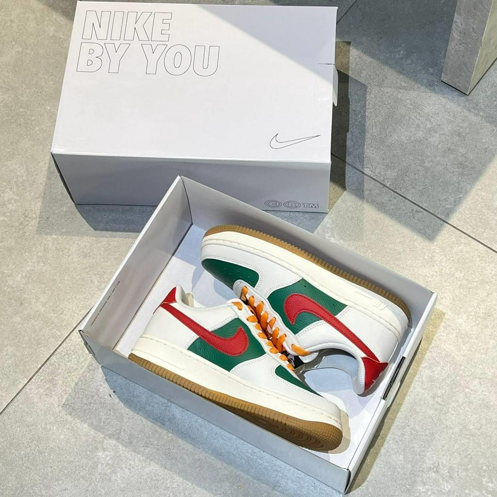 GIÀY NIKE AIR FORCE 1 CUSTOM GUCCI LOW BY YOU WHITE GREEN CUST - 15784