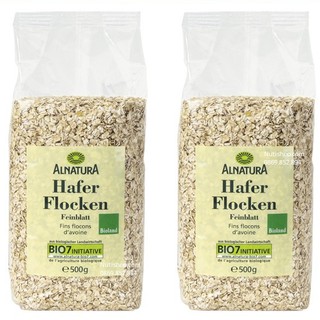 Yến mạch Hafer Flocken Bio Alnatura Đức cán vỡ 500g