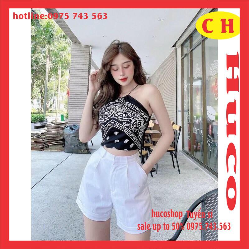 [ẢNH THẬT] Áo Yếm nữ thổ Cẩm dây bún đan dây chất bozip dày dặn áo croptop body hở lưng sexy hai màu form 52kg đổ về