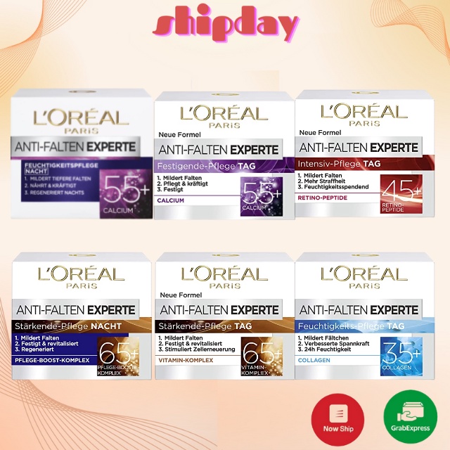 Kem dưỡng da L'Oréal Paris anti falten experte 35+, 45+, 55+