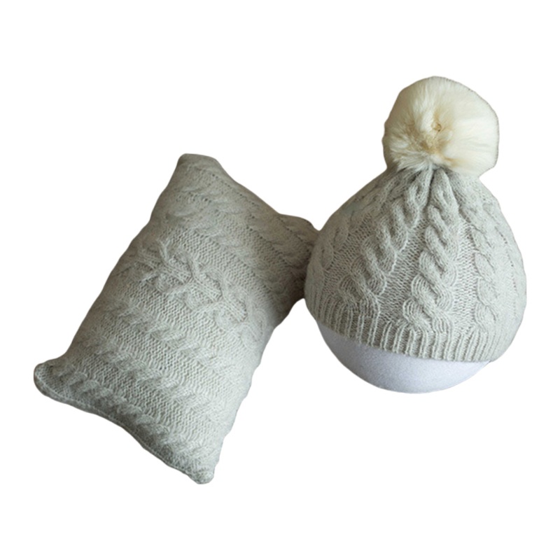 Bộ Phụ Kiện Gối Và Mũ beanie Dùng Chụp Ảnh Cho Bé Sơ Sinh