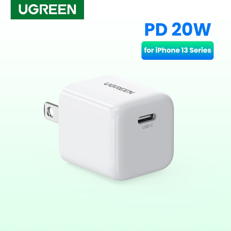 Bộ sạc UGREEN 20W thích hợp cho Galaxy Pixel 4/3 iPhone 13 Mini Pro Pro Max 12 11 XR iPad Mini Airpods Pro (có bán lẻ)