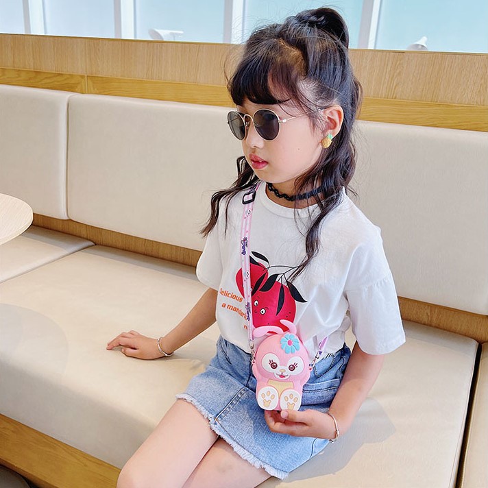 Túi Đeo Chéo Trẻ Em, Túi Đeo Chéo Cho Bé, Túi Mini Cho Bé Đi Chơi, Du Lịch, Đựng Lì Xì Tiện Lợi (Mẫu Túi Thỏ)