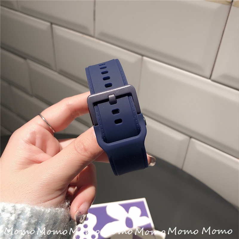 Dây Đeo Thay Thế Bằng Silicone Cao Su Cho Đồng Hồ Smart Watch Series 7 6 5 4 3 2 1 SE 41mm 45mm 44mm 38mm 42mm 40mm