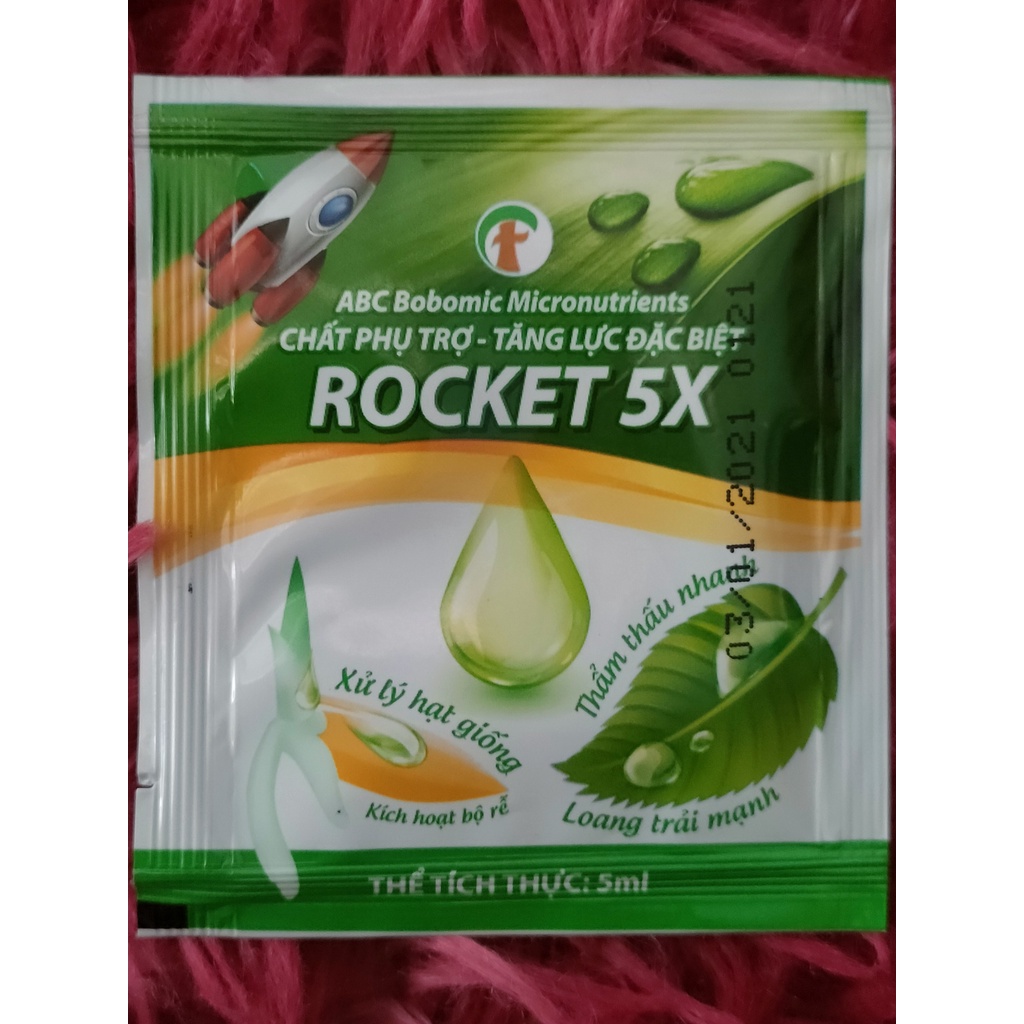 Chất bám dính Rocket 5X bám dính cực mạnh, lan toả thuốc tránh đọng thành từng giọt, thẩm thấu lưu dẫn