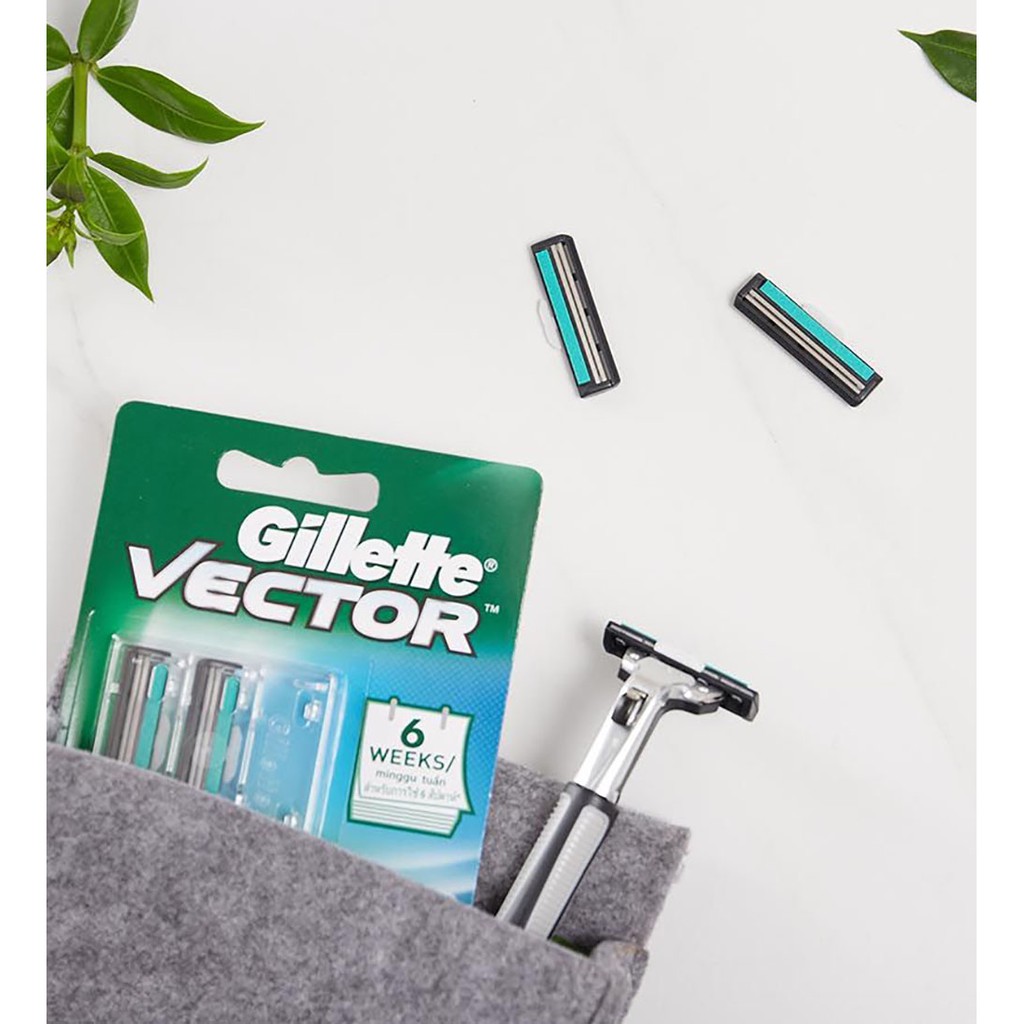 DAO CẠO RÂU GILLETTE VECTOR PLUS RAZOR 1UP (1 CÁI/VỈ).