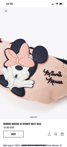 Túi đeo chép Mickey Zara