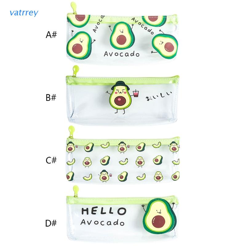 Túi Đựng Bút Bằng Pvc Hình Quả Bơ Dễ Thương