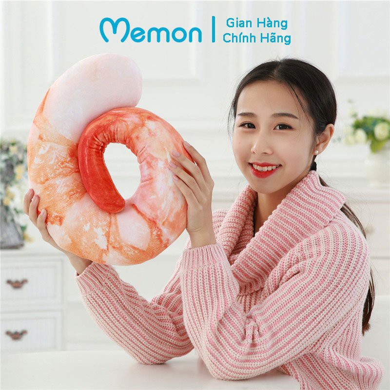 Gối Kê Cổ Bông Hình Tôm Cao Cấp Memon