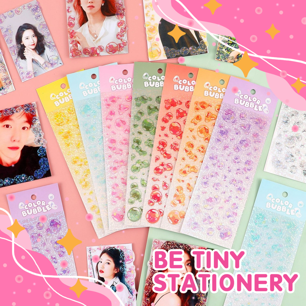 Sticker Color Bubble Bong bóng dán Toploader nhãn dan lung linh nhiều màu