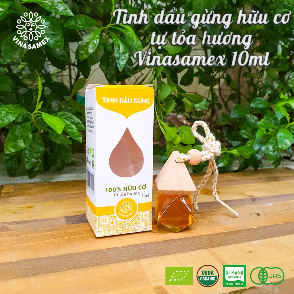 Tinh dầu tự tỏa hương vinasamex 10ml hương quế, hồi, gừng hữu cơ và tinh dầu sả chanh, vỏ bưởi tự nhiên
