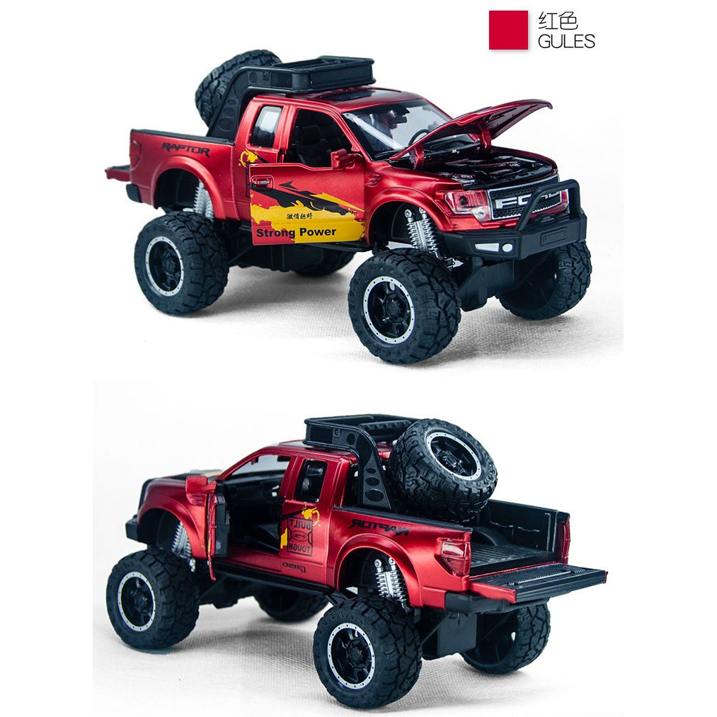 Mô Hình Xe Bán Tải Ford F150 Raptor Offroad Bằng Kim Loại, Mở 2 Cửa, Tỷ Lệ 1:32 - Double Horses No.VB32277