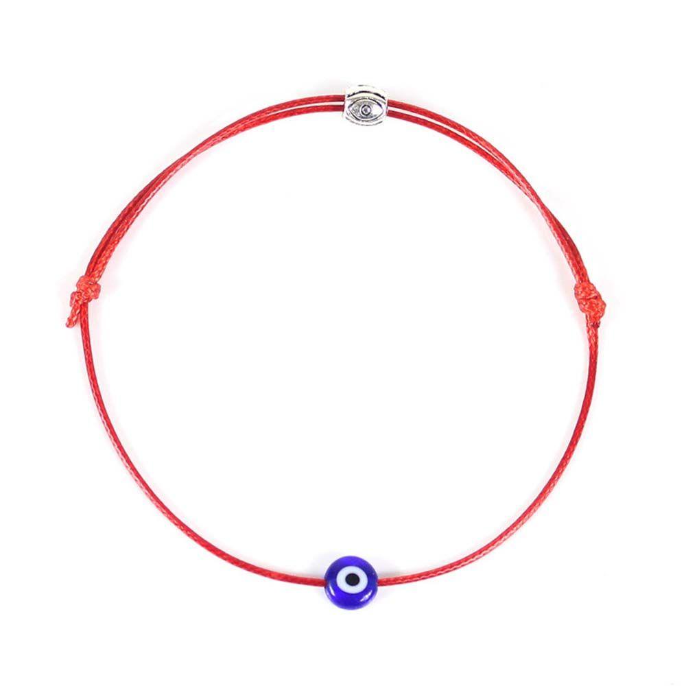 Vòng Tay Bùa May Mắn Màu Đỏ Đen Handmade Có Thể Điều Chỉnh Độ Dài