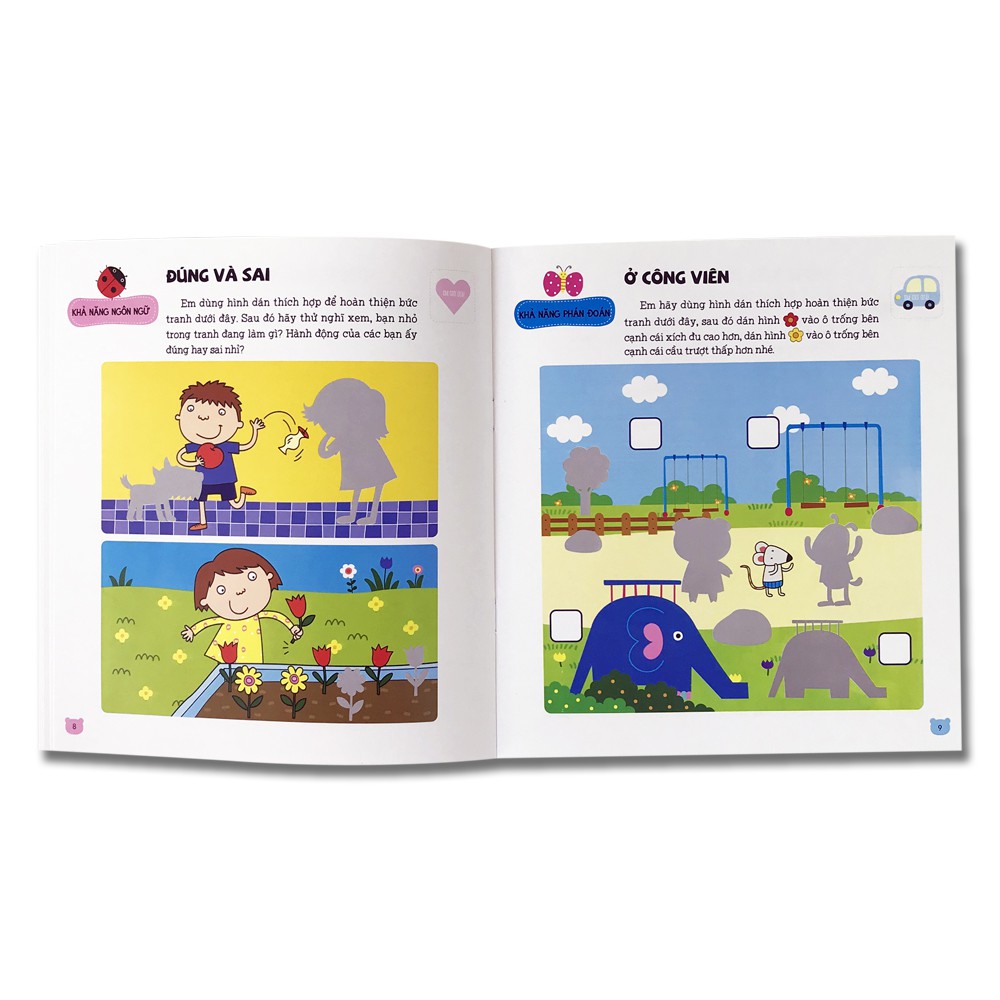 Sách - Sticker Phát triển chỉ số thông minh IQ dành cho trẻ 2-6 tuổi (Bộ 6q)