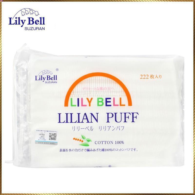 Bông tẩy trang Lily Bell gói 222 miếng gói trắng BTT50