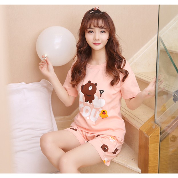 ĐỒ BỘ NỮ MẶC NHÀ PIJAMA mùa hè cotton thun thoáng mát cao cấp mã G02, G03