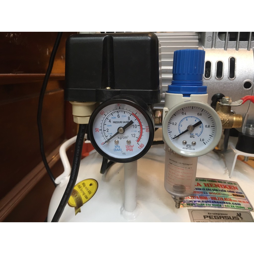 Máy Nén Khí Pegasus 1HP TM-OF750-40L, máy nén khí Pegasus 40 lít,1hp, không dầu
